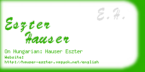 eszter hauser business card